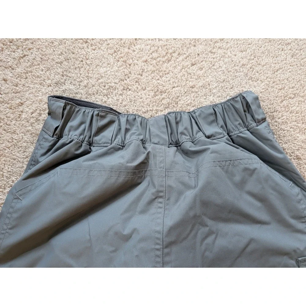 Boys Gray Outdoor Cargo Pants Elastic Waist Hiking Trousers Large